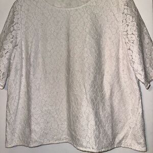 Boden Women’s Sophie Classic Lace Short Sleeve Shirt Size 16 EUC